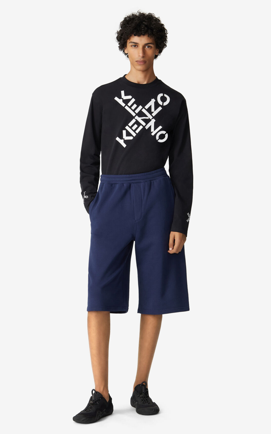 Pantalones Cortos Kenzo Oversized Sport Little X Hombre Azules - SKU.6394570